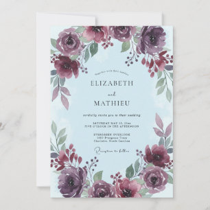 Pflaumenblüten-Bogen-Romantik-Hochzeit Einladung