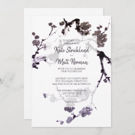 Pflaumenblütenfarbe Einladung