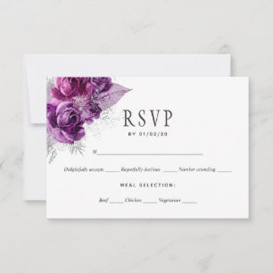 Pflaumenblütenhochzeit und Hochzeit von Wasserfarb RSVP Karte