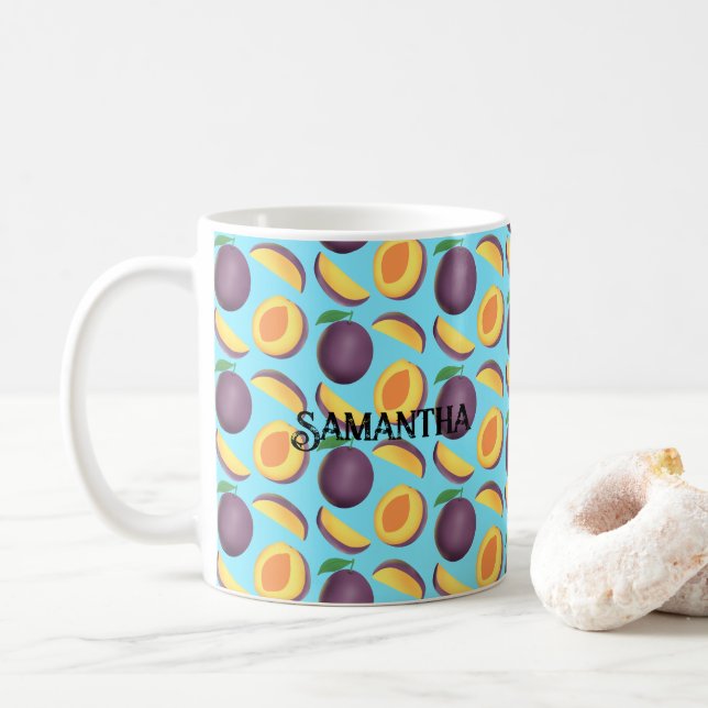 Pflaumenfrucht Kaffeetasse (Mit Donut)