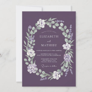 Pflaumengirlande Botanische Hochzeit Einladung
