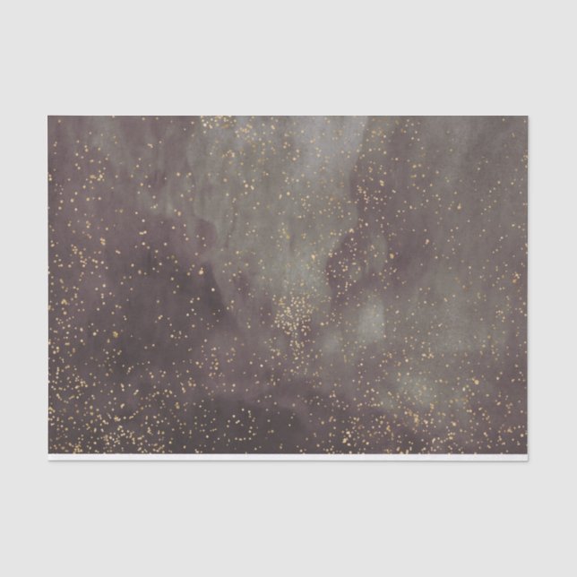 Pflaumengraue Galaxie aus Sternenparchment Seidenpapier (Vorderseite)