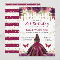Pflaumenkleid Dark Skin Princess Birthday