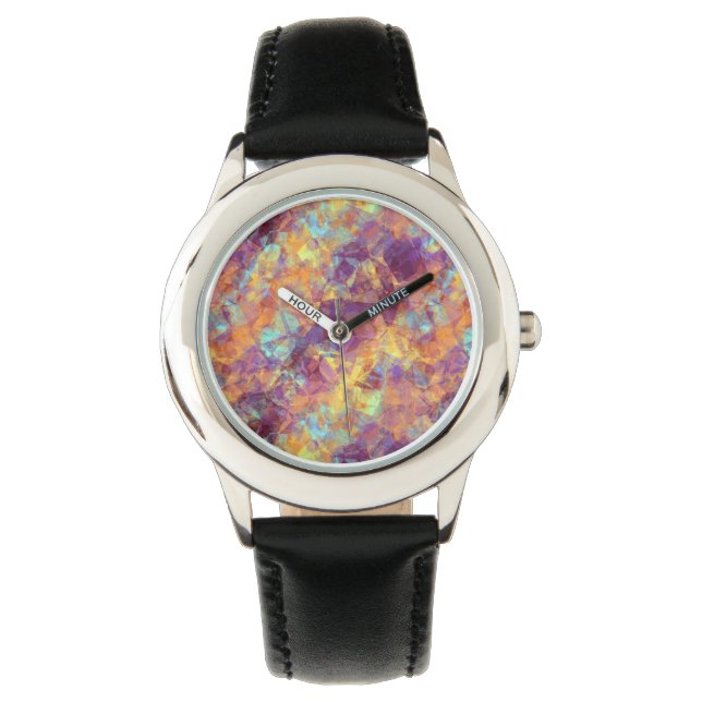 PflaumenLila Krummstoff Armbanduhr (Vorderseite)
