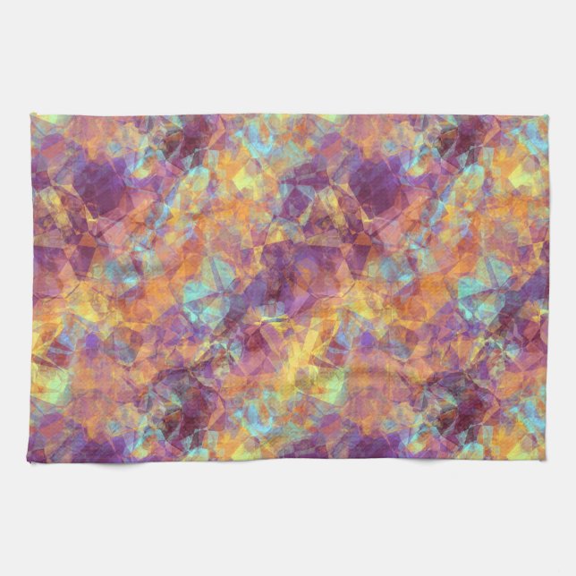 PflaumenLila Krummstoff Geschirrtuch (Horizontal)