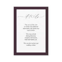 PflaumenLila Mauve-Aquarellfarben - Hochzeitsdetai