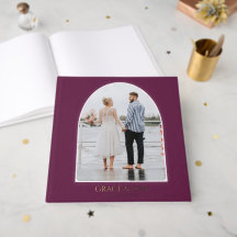 Pflaumenlila Violett Bogen Stil Foto Hochzeit