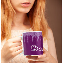 Pflaumenperfektion - Anpassbare Glitzer-Kaffeekoch