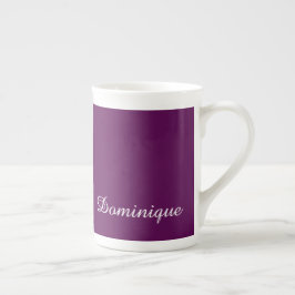 Pflaumenperfektion Anpassbarer Name Prozellantasse