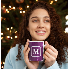 Pflaumenperfektion - Monogramm-Tasse Kaffeetasse