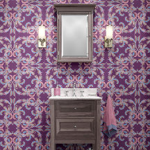 Pflaumenpurpur Barock-Ornament-Design