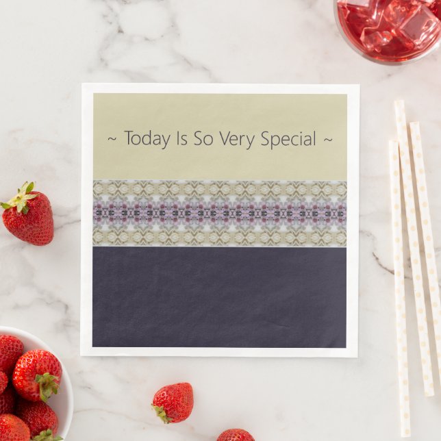 Pflaumenrosa, cremig, beige und grau serviette (Beispiel)