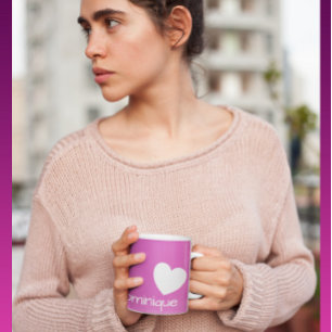 Pflaumenrosa Ombre - glänzende Kaffeemaschine Tass Kaffeetasse