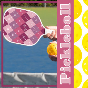 Pflaumenschwanz mit weißem Stich Pickleball Schläger