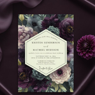 Pflaumenstimmung Botanische Romanze Hochzeit Einladung