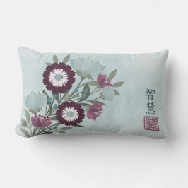 Pflaumensträucher aus asiatischem Blumenstrauß Lendenkissen