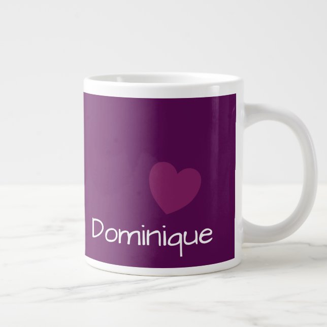 Pflaumenvollkommenheit - riesige Tasse mit Herz (Rechts)