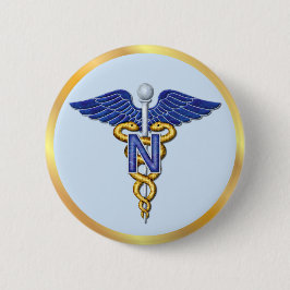 Pflege Caduceus Button