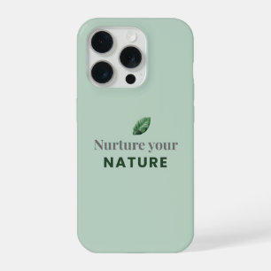 Pflege deine Natur - Minimaler motivierender iPhon iPhone 15 Pro Hülle