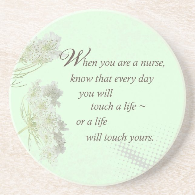 Pflege der Touch ein Leben mit wilden Blume Untersetzer (Vorne)