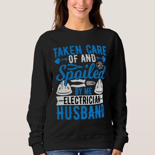 Pflege durch Me Electrician - Funny Electricia Sweatshirt (Vorderseite)
