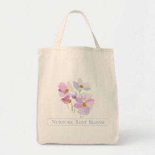 Pflege. Erholung. Bloom Lila Bouquet Tragetasche