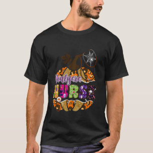 Pflege Halloween Leopard Kürbis Dialyse Krankensch T-Shirt