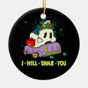 Pflege ich werde dir Halloween Nurse Funny Ghos sc Keramik Ornament