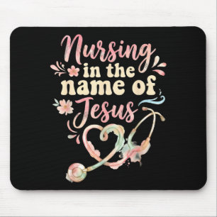 Pflege im Namen Jesu christliche Krankenschwester  Mousepad