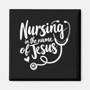 Pflege im Namen von Jesus christliche Krankenschwe Magnet