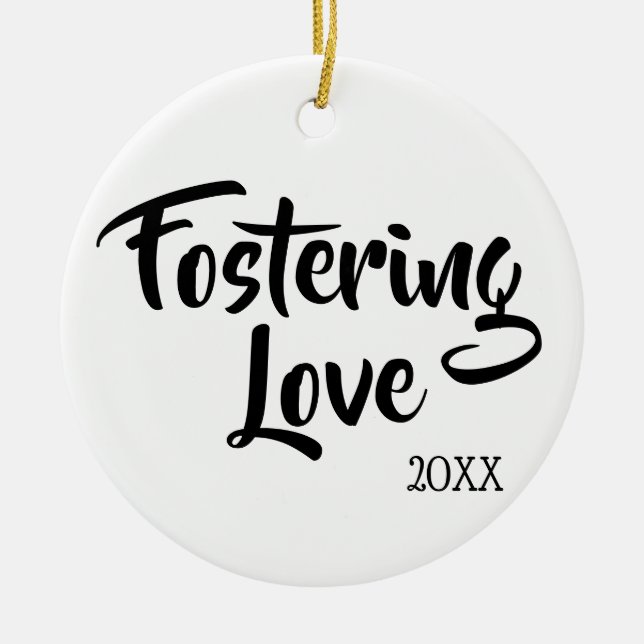 Pflege Liebe - Pflegesorgfalt-Adoptions-Geschenke Keramikornament (Vorne)
