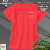 Pflege-Mama wird mit besticktem Shirt geliebt