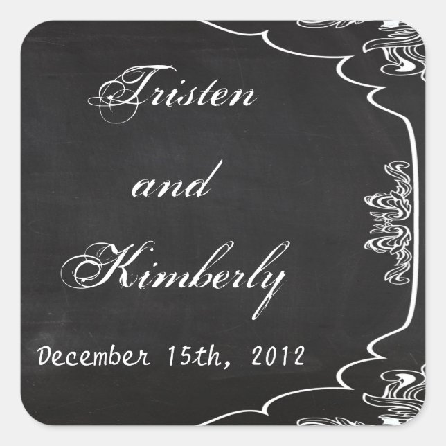 Pflege Stickers Modernes Chalkboard Vintag Viktori (Vorderseite)