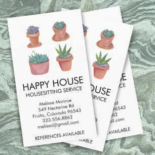 Pflege von gepotted Houseting Zuhause Services Pfl Visitenkarte