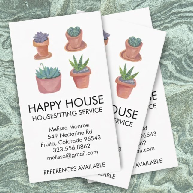Pflege von gepotted Houseting Zuhause Services Pfl Visitenkarte (Von Creator hochgeladen)
