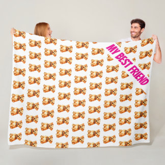 Pflege von Haustieren Personalisierte Gold Elegant Fleecedecke