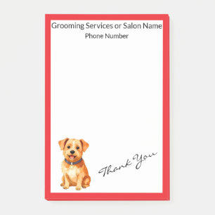 Pflege von Haustieren Personalisierte Gold Elegant Post-it Klebezettel