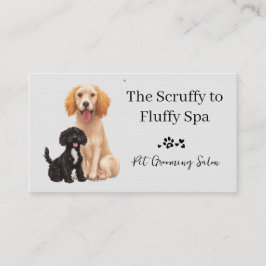 Pflege von Hunden im Erziehungssalon Visitenkarte