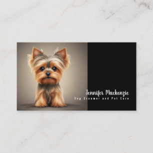 Pflege von niedlichen Hunden Grooming Service Visitenkarte