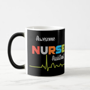 Pflegeassistent Phantastisch Fun Letters Black Tas Verwandlungstasse