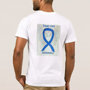 Pflegebewusstsein durch blaues Band-Engel-T-Shirt  T-Shirt