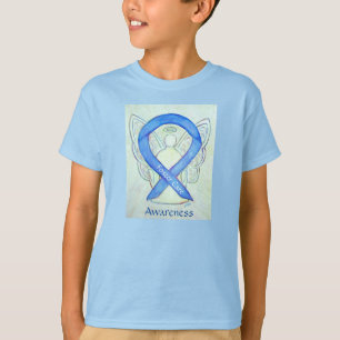 Pflegebewusstsein durch blaues Band-Shirt fördern T-Shirt