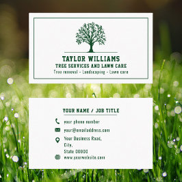 Pflegeeinrichtungen für Baumservice, die Grün und  Visitenkarte