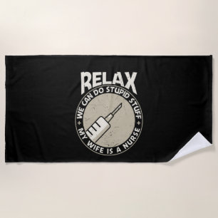 Pflegegeschenke Entspannen wir stupiden Kram mache Strandtuch