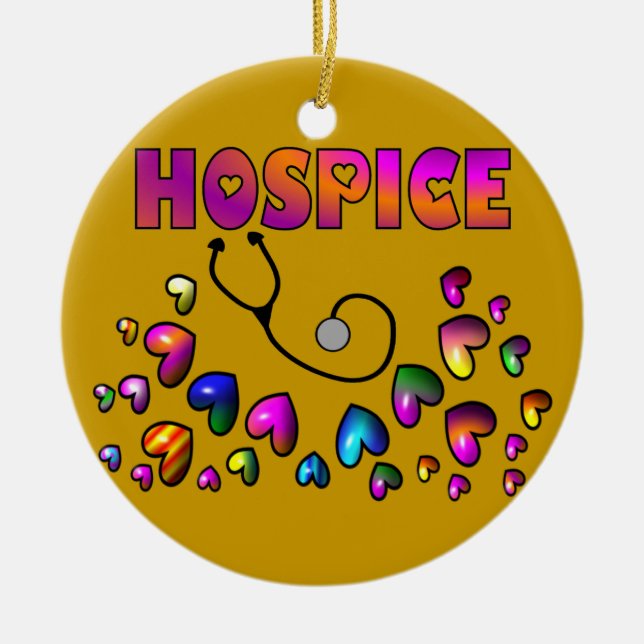 PFLEGEHEIM-HERZEN Weihnachtsverzierung Keramik Ornament (Vorne)
