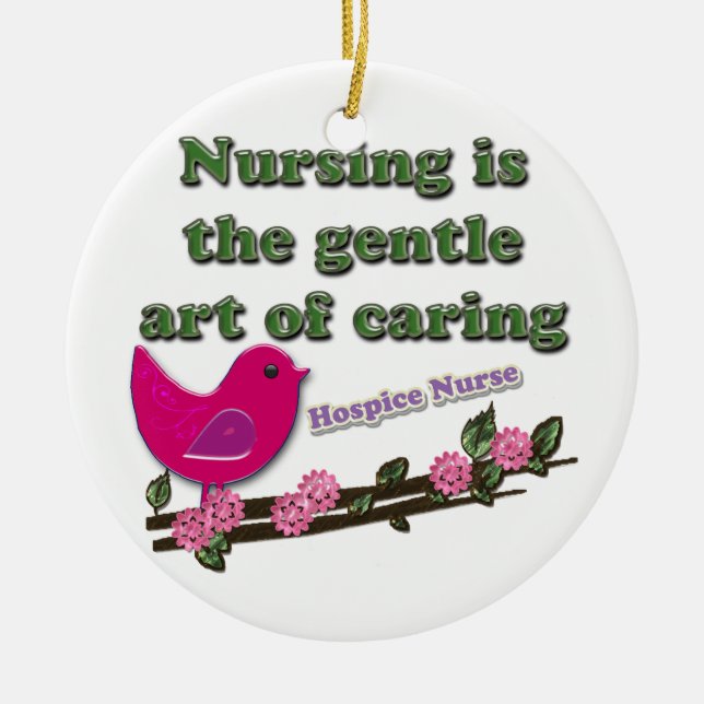 Pflegeheim-Krankenschwester Keramik Ornament (Vorne)