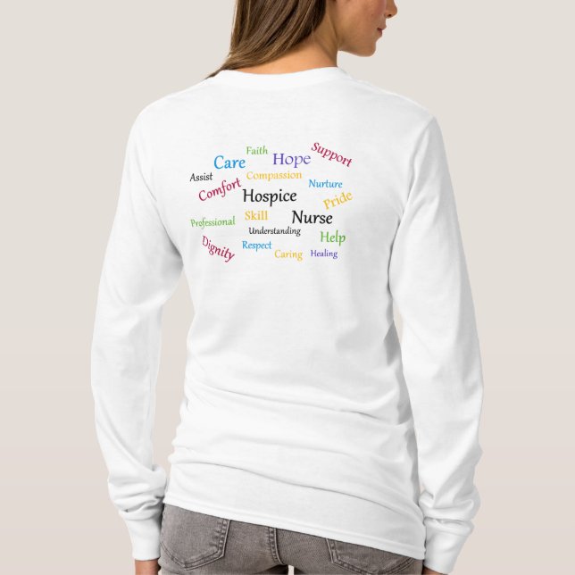 Pflegeheim-Krankenschwester-langes Hülsen-Shirt T-Shirt (Rückseite)