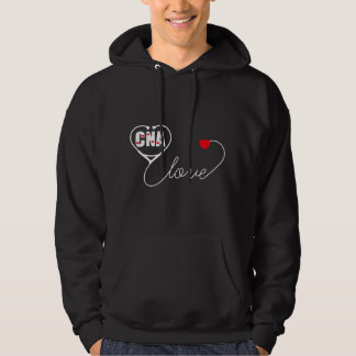 Pflegehelfer-Stethoskop CNA Valentinstag Hoodie