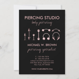 Pflegehinweis und Anleitung für Piercings Dankeskarte