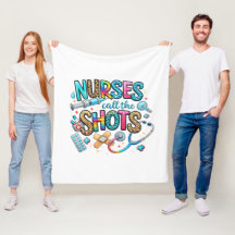 Pflegekräfte rufen die Schüsse Fleece-Decke